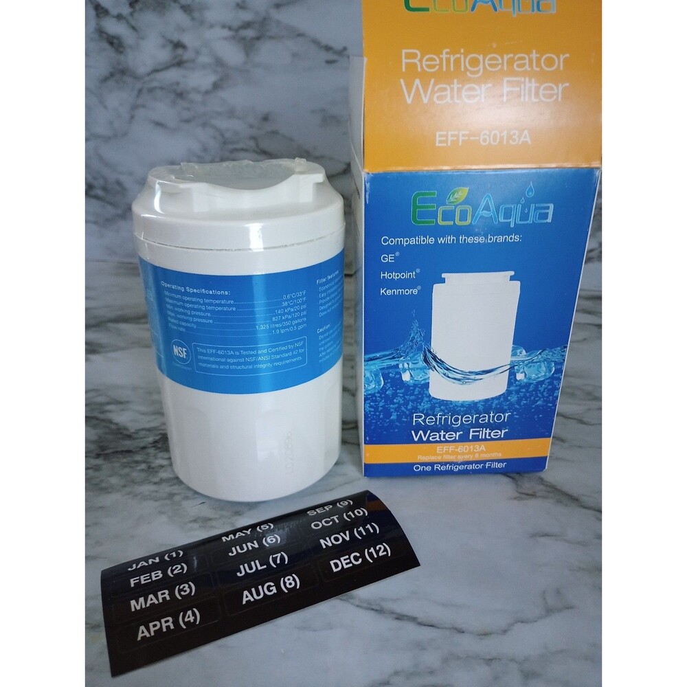 NIB EcoAqua Refrigerator Water Filter EFF-6013A Fits GE Hotpoint Kenmore